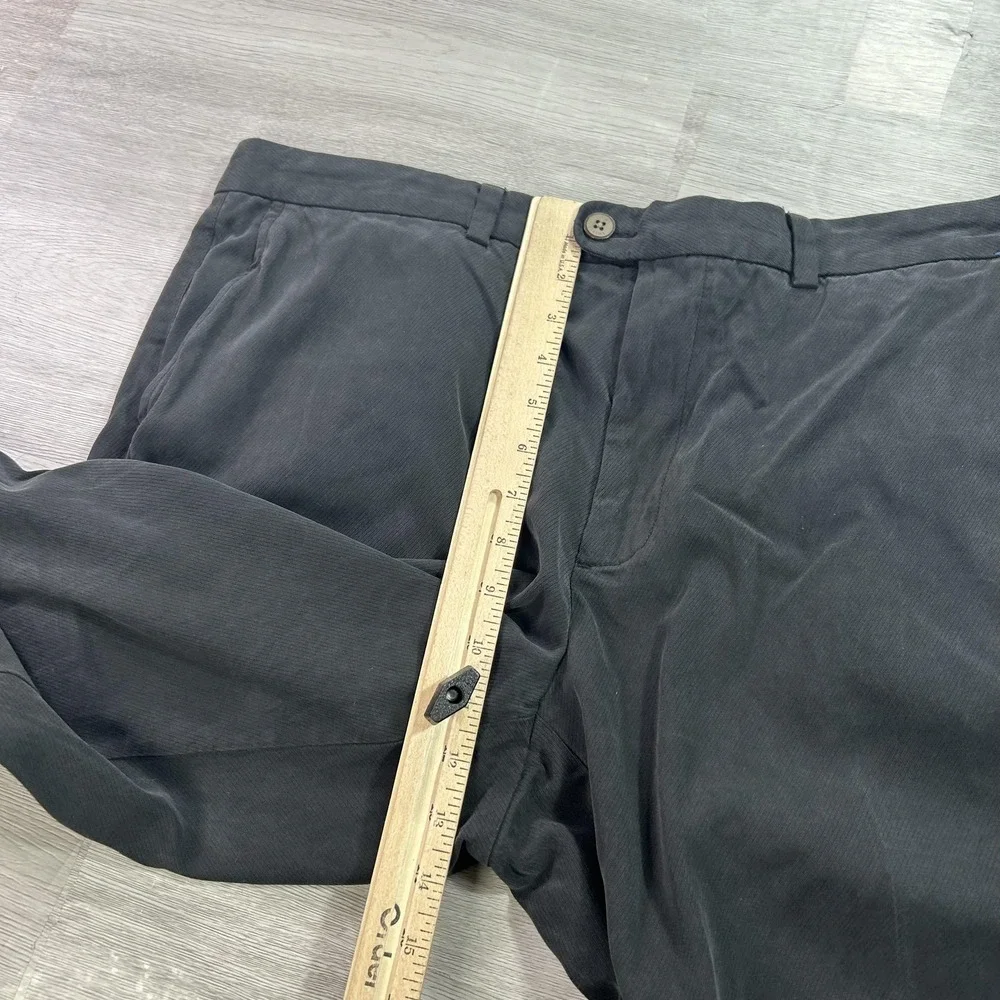 Tommy Bahama Pants Mens 38x30 Black Silk Cotton Chino Relaxed Fit Casual
